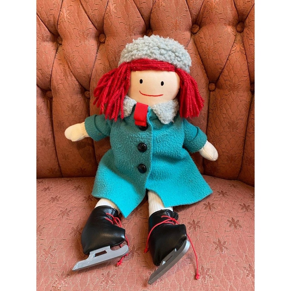 Eden Madelene Doll 1990s NY USA Vintage Winter Ice Skating 15" Toy s3